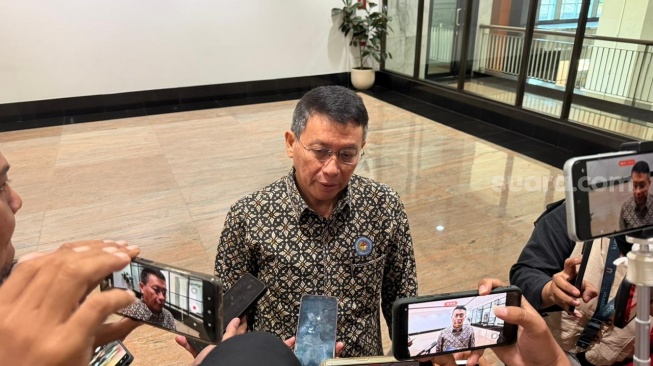 Sekretaris Umum INSA, Darmansyah Tanamas saat ditemui di Kantor Kemenkeu, Jakarta, Senin (26/1/2026). [Suara.com/Dicky Prastya]