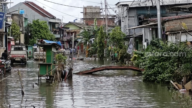 Kawasan Sukapura Cilincing Kembali Tergenang Banjir, Sudah Lima Kali di Bulan Ini