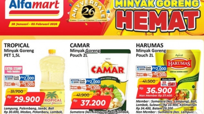 6 Promo Minyak Goreng Alfamart Penyelamat Dompet, Tropical 1,5L Cuma Rp29.900