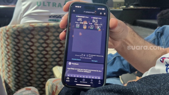 PT XLSMART Telecom Sejahtera Tbk (XLSMART) melalui brand XL meluncurkan XL Ultra 5G+, Jakarta, Jumat (30/1/2026). [Suara.com/Dythia]