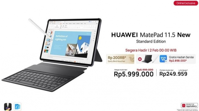 Bye Laptop! Tablet HUAWEI MatePad 11.5 New Standard Edition Bikin Produktivitas Kerja Makin Ngebut