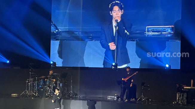 Konser Chen EXO sukses digelar di Balai Sarbini, Jakarta pada Sabtu, 31 Januari 2026 [Suara.com/Sumarni]