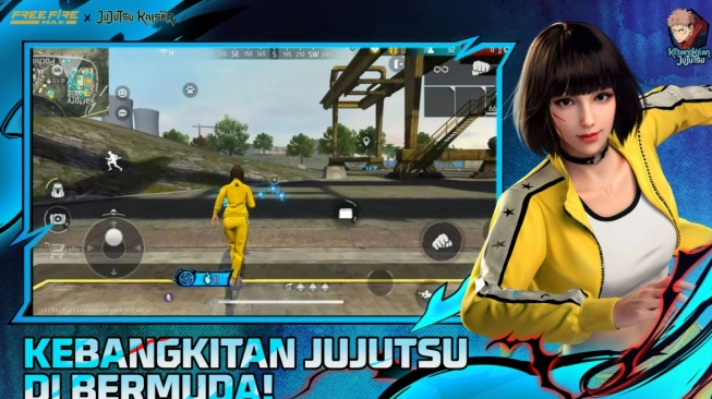 Ilustrasi Free Fire Max tema Jujutsu Kaisen. (ist)