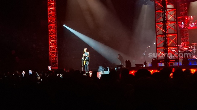 Konser Padi sebagai bentuk perayaan 28 tahun berkarier di Tennis Indoor Senayan, Jakarta Pusat pada Sabtu, 31 Januari 2026 [Suara.com/Rena Pangesti]