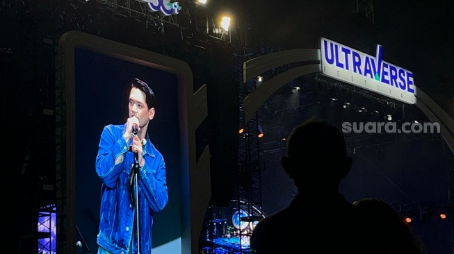 Penampilan Afgan dalam acara 'Ultraverse Festival' di Stadion Madya, Jakarta Pusat pada Sabtu, 31 Januari 2026 [Suara.com/Rena Pangesti]