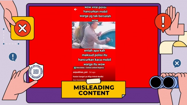 cek fakta polisi pukul mobil warga