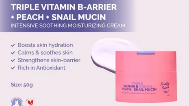 Finally Found You! Triple Vitamin B + Peach + Snail Mucin Cream