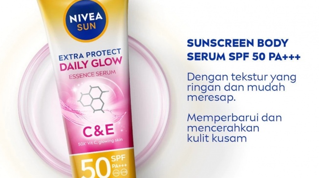 NIVEA SUN Daily Glow Essence Serum SPF 50+ (Shopee)