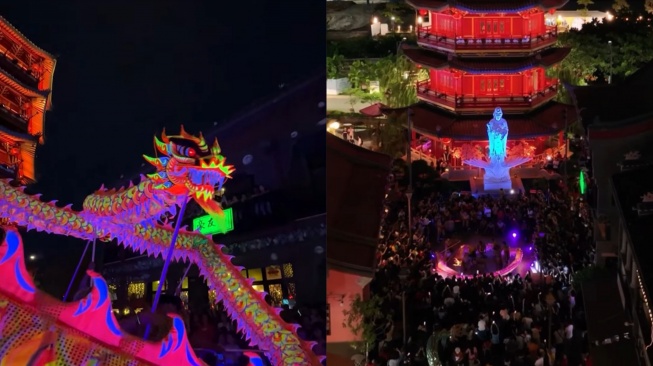 Wajib Lihat! Pantjoran PIK Sulap Imlek Jadi Festival Cahaya dengan Barongsai LED dan Naga UV