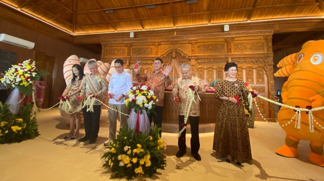 Acara peresmian Kafe Acaraki di PIK 2, Rabu (4/2/2026). (Suara.com/Fajar Ramadhan)