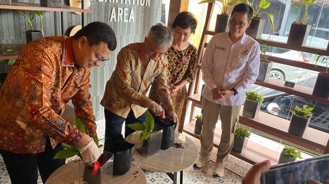 Acara peresmian Kafe Acaraki di PIK 2, Rabu (4/2/2026). (Suara.com/Fajar Ramadhan)