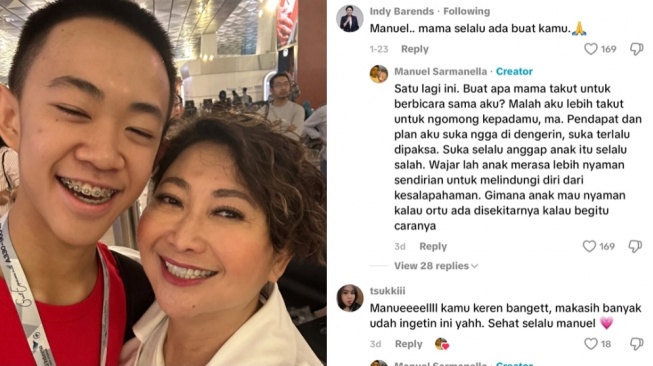 Manuel anak Indy Barends buka luka hubungan dengan ibunya. [instagram]