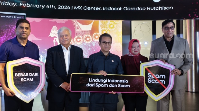 Media Update Fitur Anti-scam dan Anti-spam di Jakarta, Jumat (6/2/2026). [Suara.com/Dythia]