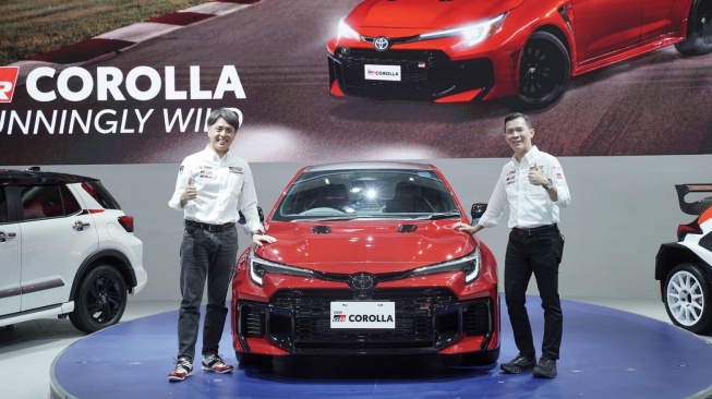 Toyota merilis New GR Corolla sekaligus perkenalkan livery baru untuk tim Toyota Gazoo Racing Indonesia. (Foto: SUARA.COM/Manuel Jeghesta)