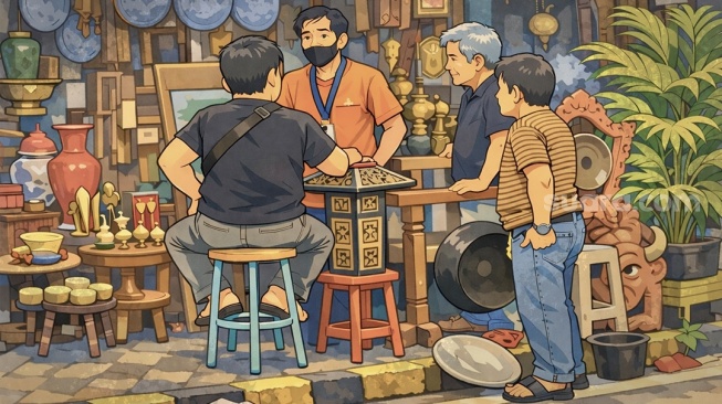 Menjaga Detak Masa Lalu: Kisah Kesetiaan di Balik Kios Pasar Antik Jalan Surabaya Menteng