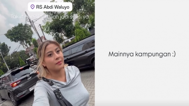 Awkarin tes narkoba ke RS Abdi Waluyo, Jakarta. [Instagram/@narinkovilda]