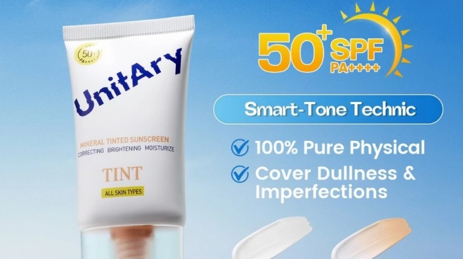Unitary Mineral Tinted Physical Sunscreen SPF50+ PA++++ 3-in-1