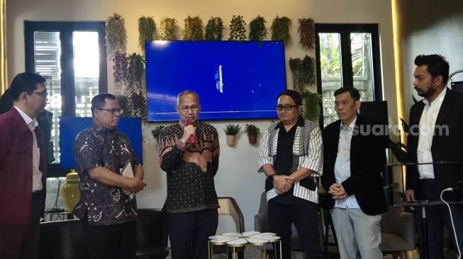 Morning Tech bertajuk Carut-Marut Aturan Daerah: Ancaman Nyata bagi Keberlanjutan Layanan Telekomunikasi, di Jakarta Selatan, Kamis (12/2/2026). [Suara.com/Dythia]