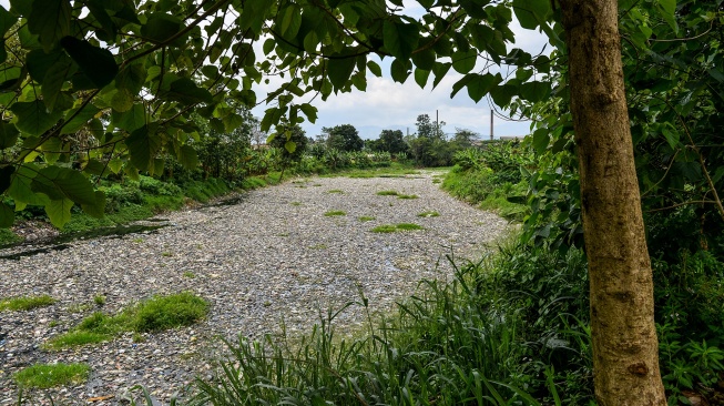 Kondisi sampah yang menumpuk di Sungai Citarum Lama, di Margaasih, Kabupaten Bandung, Jawa Barat, Kamis (12/2/2026). [ANTARA FOTO/Raisan Al Farisi/bar]
