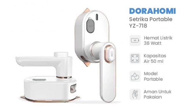 Setrika Mini Praktis untuk Traveling. (Shopee/Dorahomi Official Shop)