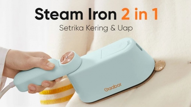 Setrika Mini Praktis untuk Traveling. (Shopee/Gaabor Official Shop)