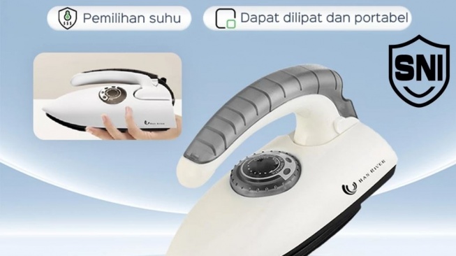 Setrika Mini Praktis untuk Traveling. (Shopee/Han River Personal Care Official Shop)