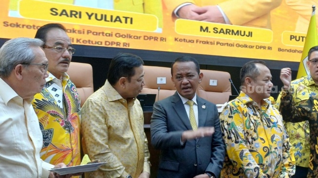 HUT ke-58 Fraksi Golkar, Bahlil Kumpulkan Para Mantan Ketum di Senayan Termasuk Setnov