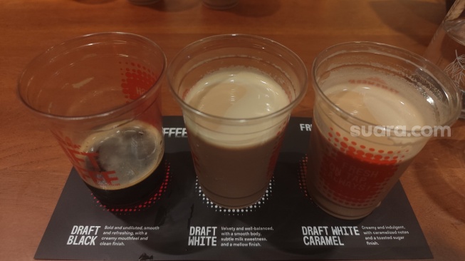 Tanamera Coffee resmi memperkenalkan inovasi terbarunya kepada publik. [Suara.com/Sumarni]