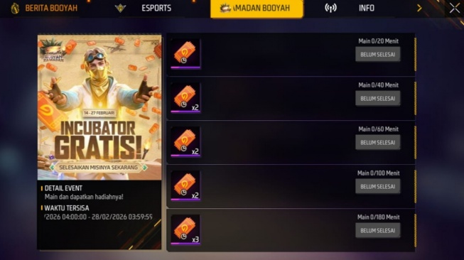 Ramadan Booyah di Free Fire. (ist)