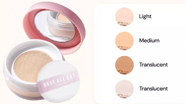 Bedak untuk kulit berminyak. (Shopee/Rose All Day Cosmetics Official Store)