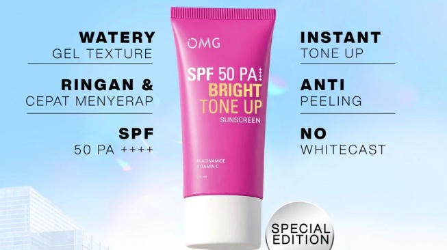 Sunscreen yang bisa bikin glowing. (Shopee/OMG Beauty Official Shop)