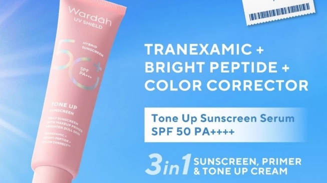 Sunscreen yang bisa bikin glowing. (Shopee/Wardah Official Shop)