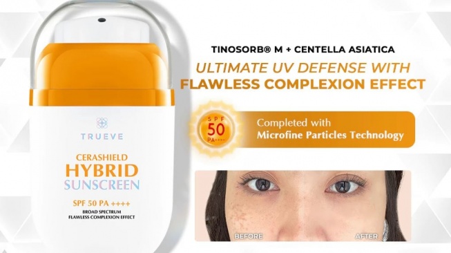 Sunscreen yang bisa bikin glowing. (Shopee/Trueve Official Shop)