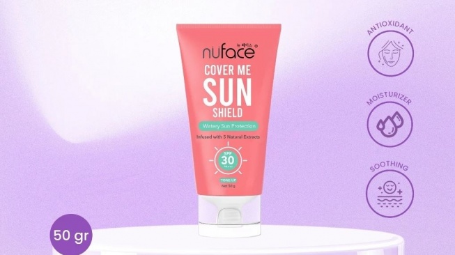 Sunscreen yang bisa bikin glowing. (Shopee/Nuface Official Shop)