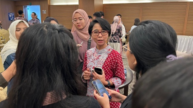 Direktur Access Communications and Health System Values Strategy Roche, Lucia Erniawati. (Suara.com/Dini Afrianti Efendi)