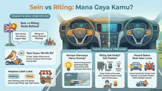 Kenapa Lampu Sein Disebut Riting? Ternyata Ini Asal-usul Uniknya yang Jarang Diketahui (Gemini AI)
