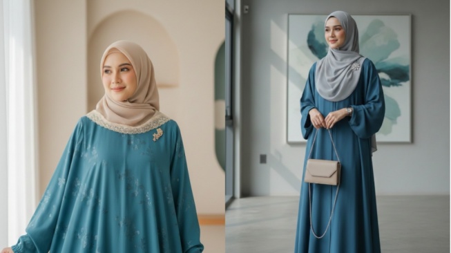 Baju Lebaran Teal Blue Cocok dengan Warna Apa? Ini 5 Rekomendasi Padu Padan yang Elegan
