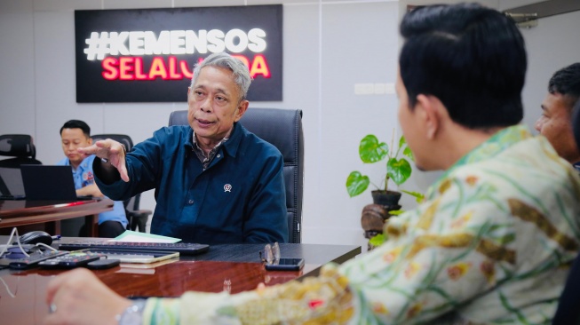 Wakil Menteri Sosial Agus Jabo Priyono dalam audiensi dengan DPRD Brebes di Kantor Kementerian Sosial, Jakarta, Kamis (19/2/2026) (Dok: Biro Humas Kemensos/Bayu Aprianto)