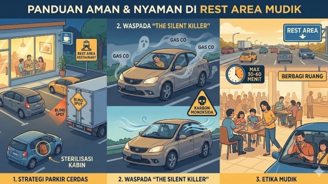 Jangan Asal Berhenti! Ini 3 Rahasia Istirahat Aman di Rest Area Agar Mudik Tetap Selamat