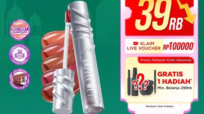 Lipstik glossy untuk bukber. (Shopee)