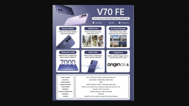 Bocoran vivo V70 FE. [Gizmochina] 