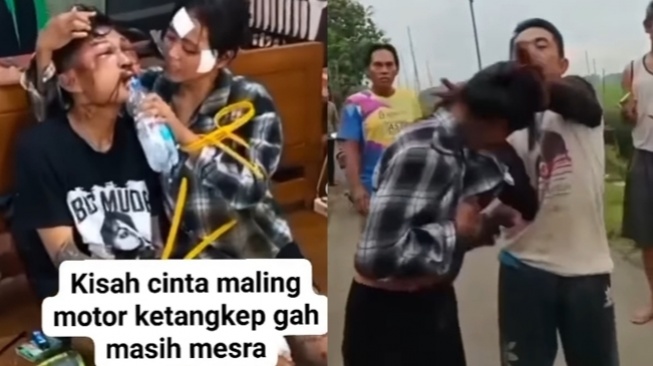 Definisi Sehidup Semaling, Pasangan Ini Tetap Mesra di Kantor Polisi