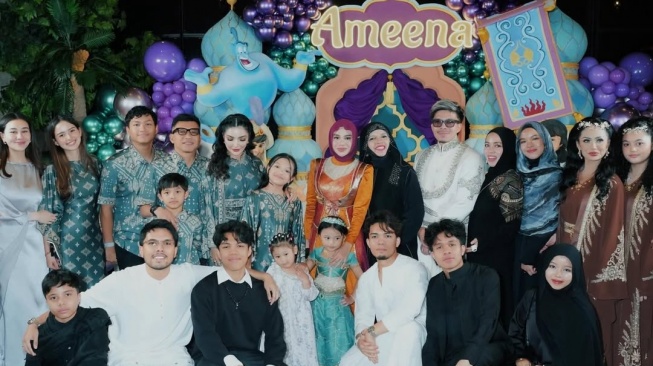 Perayaan ulang tahun Ameena, anak Atta Halilintar dan Aurel Hermansyah [Instagram]