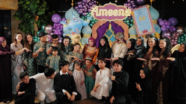 Perayaan ulang tahun Ameena, anak Atta Halilintar dan Aurel Hermansyah [Instagram]