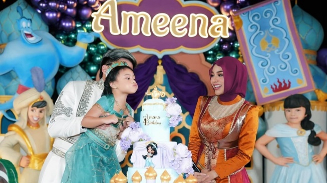 Perayaan ulang tahun Ameena, anak Atta Halilintar dan Aurel Hermansyah [Instagram]