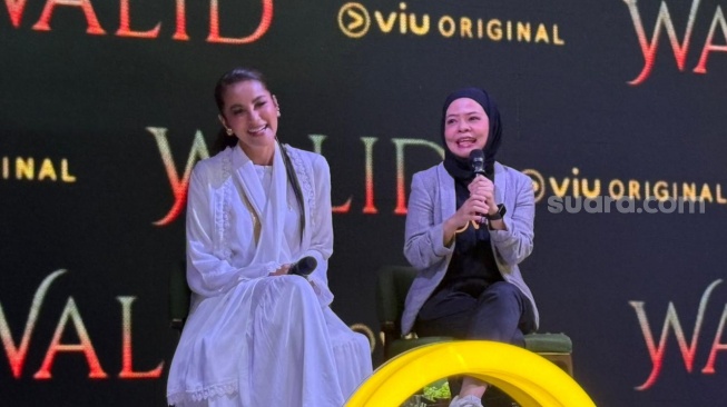 Olla Ramlan dalam acara jumpa pers perkenalan series Walid Season 2 di kawasan Senayan, Jakarta Pusat, Kamis (26/2/2026). [Tiara Rosana/Suara.com]