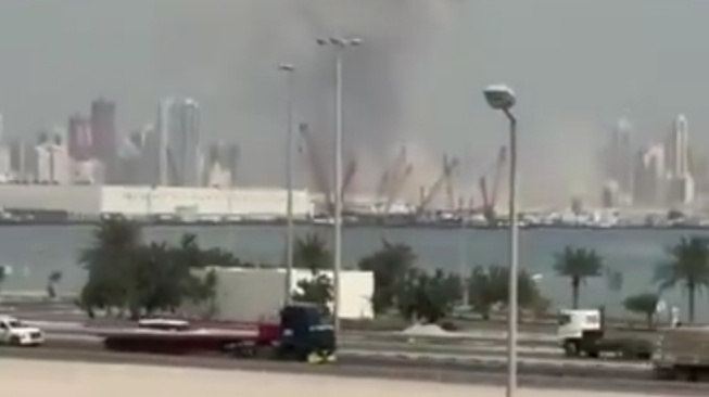 Serangan balasan Iran. (X)