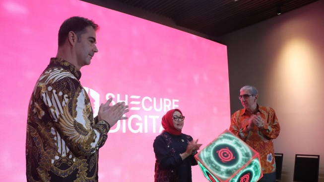 Peluncuran SHECURE Digital perlindungan perempuan dan anak di ruang digital, di Jakarta, Jumat (27/2/2026). [ITSEC]