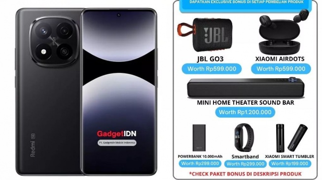 HP Tahan Banting, Redmi Note 14 Pro+ 5G 8/256GB. (Shopee)