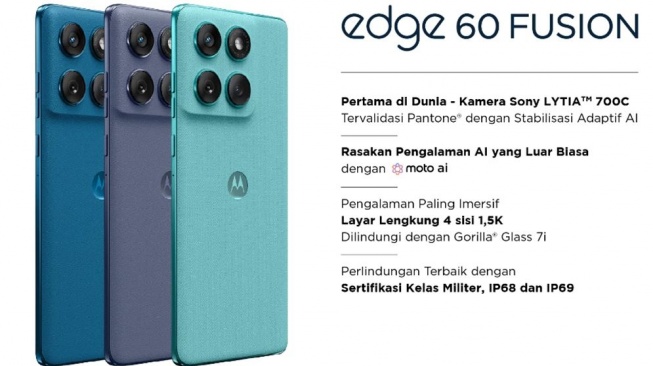 HP Tahan Banting, Motorola Edge 60 Fusion 5G 12/256GB. (Shopee)